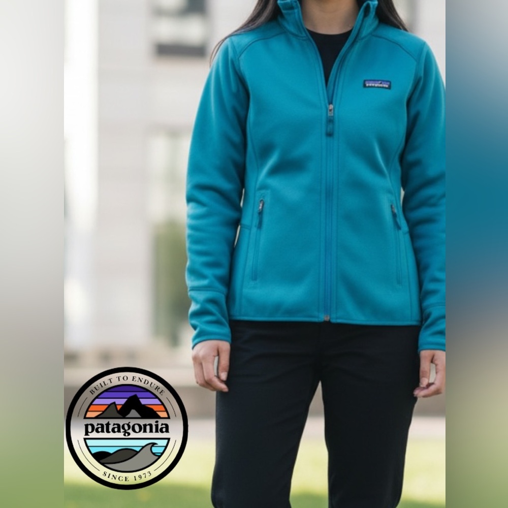 Patagonia®️ Tech Teal Fleece Zip Women’s up Jacket - Medium